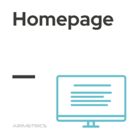 Homepage — a turquoise computer illustration